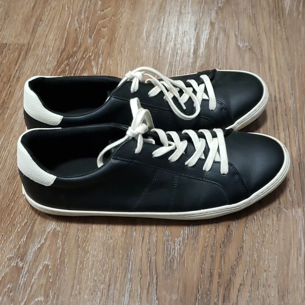 (9) Old Navy Color Block Lace Up Black Jack Court Sneakers Preppy Streetwear - Picture 8 of 9
